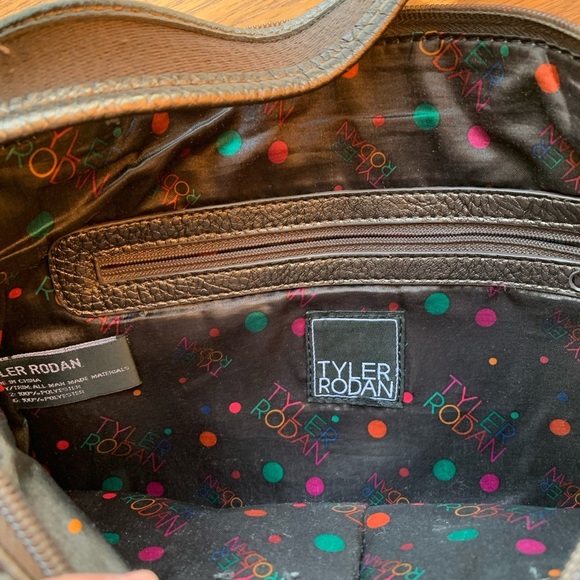 Tyler Rodan Leather Shoulder Bag Brown Purse Women Accessories Medium Fashion - Picture 3 of 5